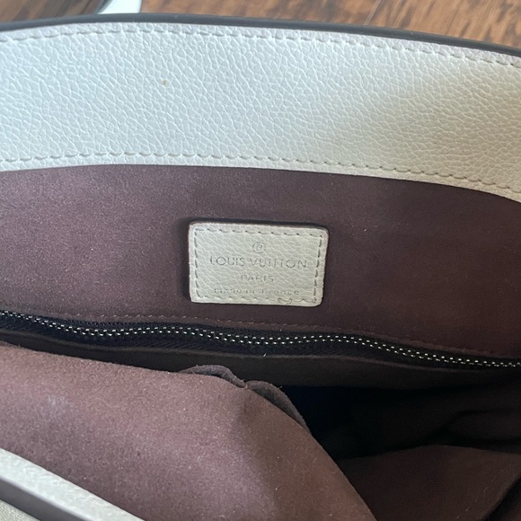 White Monogram Perforated Leather Shoulder Bag - Picture 7 of 14